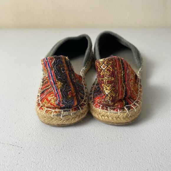 Muk Luks Size 8 Karina Slip On Espadrille Flats Boho Canvas Shoes Spring Summer - Picture 4 of 13